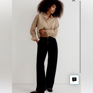 Madewell The Harlow High Waist Wide Leg jeans - washed black - size 32